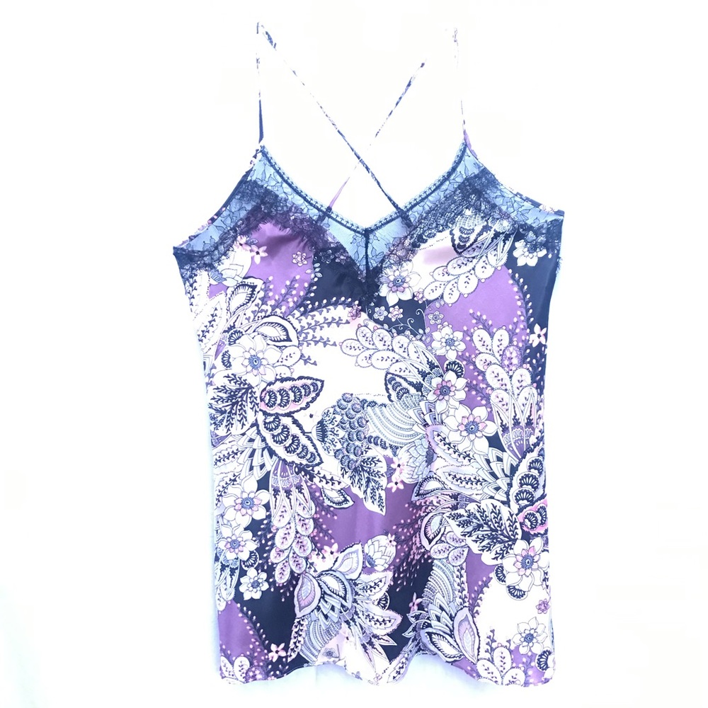 NWT XL Linea Donatella Slip Floral Elegant Lingerie Nightgown Women’s Nightgown